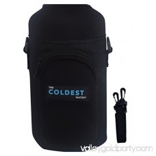The Coldest Water Bottle Gym Travel Carrier Protector Sleeve with Pouch Handsfree - Prevent dents, scratches - Multi-Compatible with other Stainless Steel and Plastic Water Bottles (64 oz)